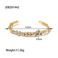 Geometric Fashion Zircon Stainless Steel Bangle Wholesale main image 10