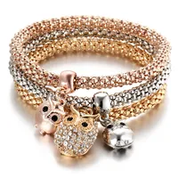 Fashion Heart Shape Butterfly Alloy Plating Rhinestones Women's Bracelets sku image 5