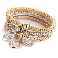 Fashion Heart Shape Butterfly Alloy Plating Rhinestones Women's Bracelets sku image 8