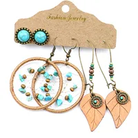 Accessories  Popular 3-Piece Tassel Earrings Bohemian Retro New Earrings Suit Women Wholesale main image 5