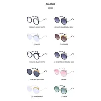 Round Frame Fashion Diamond Leopard Pc UV400 Full Frame Women's Sunglasses main image 2