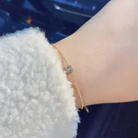 Round Fashion Titanium Steel Zircon Bracelets In Bulk sku image 1