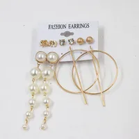 1 Set Fashion Triangle Heart Shape Butterfly Artificial Crystal Imitation Pearl Alloy Women's Earrings sku image 18