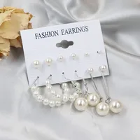 1 Set Fashion Triangle Heart Shape Butterfly Artificial Crystal Imitation Pearl Alloy Women's Earrings sku image 9