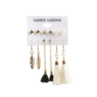 1 Set Fashion Triangle Heart Shape Butterfly Artificial Crystal Imitation Pearl Alloy Women's Earrings sku image 5