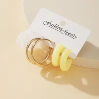1 Set Fashion Triangle Heart Shape Butterfly Artificial Crystal Imitation Pearl Alloy Women's Earrings sku image 14