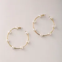 Lettre Style Vintage Alliage Pas D'Incrustation Placage Des Boucles D'Oreilles main image 1