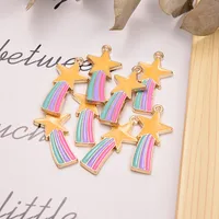 1 Piece 17 * 23mm Alloy Pendant Rainbow Star main image 2