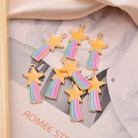 1 Piece 17 * 23mm Alloy Pendant Rainbow Star main image 3