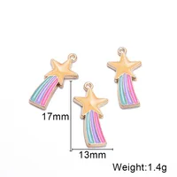 1 Piece 17 * 23mm Alloy Pendant Rainbow Star main image 5