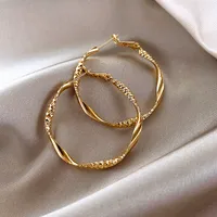Geometric Fashion Alloy Twist Hoop Earrings main image 1
