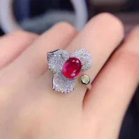 Luxurious Copper Flower Flocking Diamond Artificial Gemstones Women'S main image 3