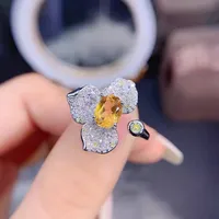 Luxurious Copper Flower Flocking Diamond Artificial Gemstones Women'S main image 5