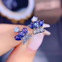 Crown Luxurious Copper Artificial Gemstones Earrings Ear Studs main image 1