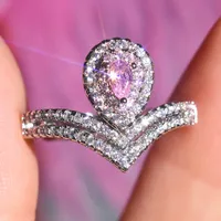 Luxurious Copper Water Droplets Artificial Gemstones Women'S Rings main image 5