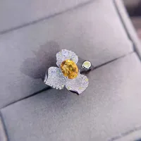 Luxurious Copper Flower Flocking Diamond Artificial Gemstones Women'S sku image 1