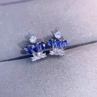 Crown Luxurious Copper Artificial Gemstones Earrings Ear Studs sku image 1