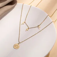Animal Stainless Steel Titanium Steel Pendant Necklace Wholesale sku image 1