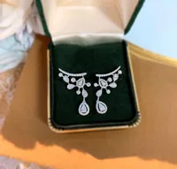 Water Droplets Fashion Copper Gem Earrings main image 4