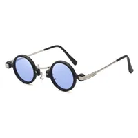Retro Steampunk Style Small Frame Sunglasses Male Personality Hip-hop Round Sunglasses main image 5