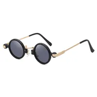 Retro Steampunk Style Small Frame Sunglasses Male Personality Hip-hop Round Sunglasses sku image 3