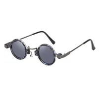 Retro Steampunk Style Small Frame Sunglasses Male Personality Hip-hop Round Sunglasses sku image 5