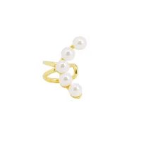 1 Piece Geometric Fashion Brass Pearl Inlay Ear Cuffs sku image 1