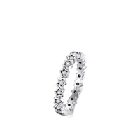 Mode S925 En Argent Sterling En Forme De Coeur Étoile Couronne Anneau main image 3