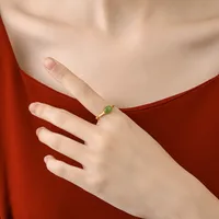 Ethnic Style Bamboo Inlaid Jade Gem Women'S main image 2