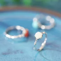 Estilo Étnico Bambú Jade Con Incrustaciones Joya Mujeres main image 1