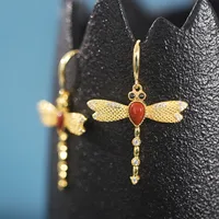 Insect Cartoon Style Gem Inlaid Gemstone Earrings Ear Studs main image 1