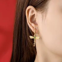 Insect Cartoon Style Gem Inlaid Gemstone Earrings Ear Studs main image 2