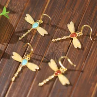 Insect Cartoon Style Gem Inlaid Gemstone Earrings Ear Studs main image 3