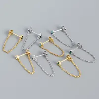 Geometric Fashion Gem Plating Earrings Ear Studs main image 5