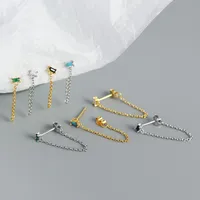 Geometric Fashion Gem Plating Earrings Ear Studs main image 4