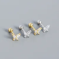 Geometric Simple Style Gem Plating Earrings Ear Studs main image 5