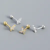 Geometric Simple Style Gem Plating Earrings Ear Studs main image 3