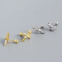 Geometric Fashion 925 Sterling Silver Gem Plating Earrings Ear Studs main image 5