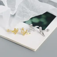 Geometric Fashion 925 Sterling Silver Gem Plating Earrings Ear Studs main image 3