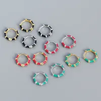 Géométrique Mode Pas D'Incrustation Vernis Au Four Des Boucles D'Oreilles main image 3