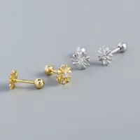 Géométrique Mode Argent Sterling 925 Gemme Placage Des Boucles D'Oreilles Boucles D'Oreilles main image 5