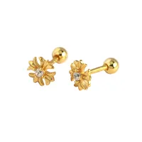 Geometric Fashion 925 Sterling Silver Gem Plating Earrings Ear Studs main image 1