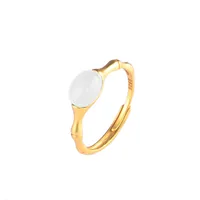 Ethnic Style Bamboo Inlaid Jade Gem Women'S sku image 2