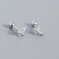 Geometric Simple Style Gem Plating Earrings Ear Studs sku image 1