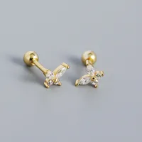 Geometric Simple Style Gem Plating Earrings Ear Studs sku image 3