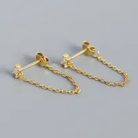Geometric Fashion Gem Plating Earrings Ear Studs sku image 2