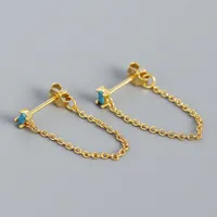 Geometric Fashion Gem Plating Earrings Ear Studs sku image 8