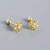 Geometric Fashion 925 Sterling Silver Gem Plating Earrings Ear Studs sku image 2