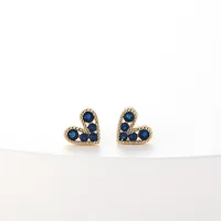 Heart Fashion Copper Artificial Gemstones Earrings Ear Studs main image 1