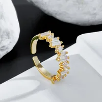 Moda Metal Geométrico Enchapado Circón Mujeres main image 5